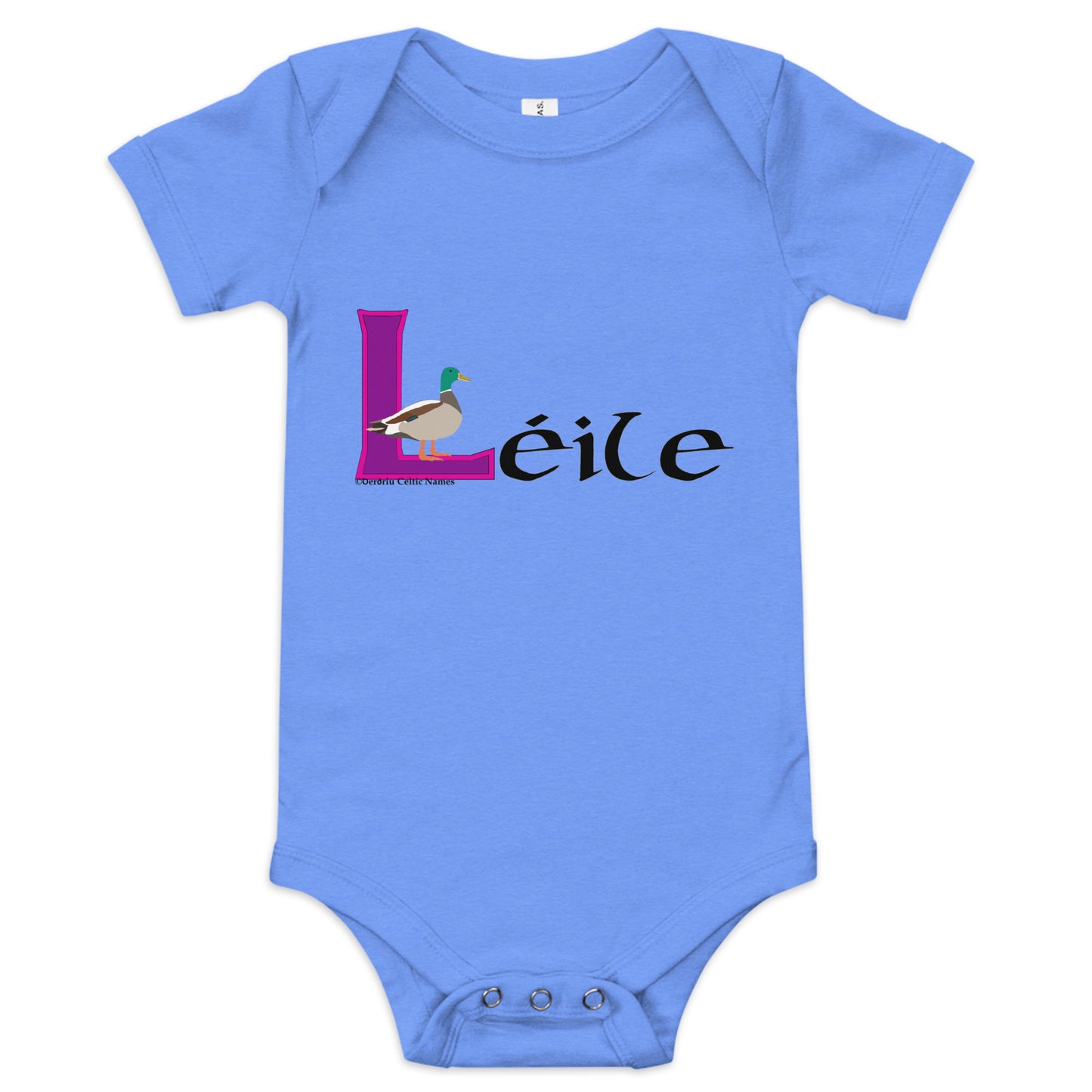 Léile (Layla) - Personalized baby short sleeve one piece with Irish name Léile