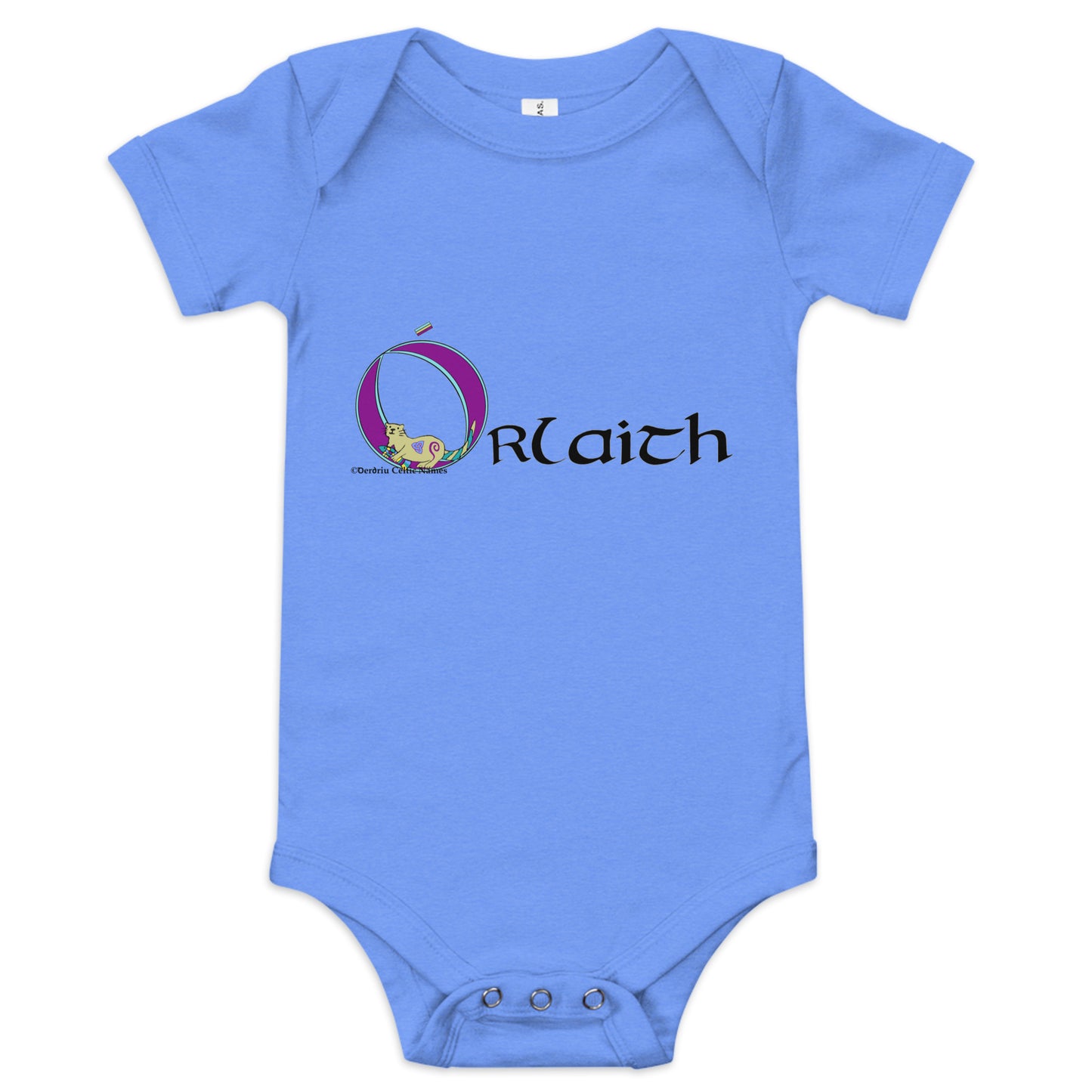 Órlaith (Orla) - Personalized Baby Short Sleeve One Piece with Irish Name Órlaith