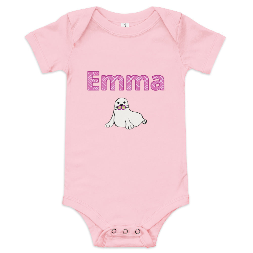 Emma Personalized Baby short sleeve one piece