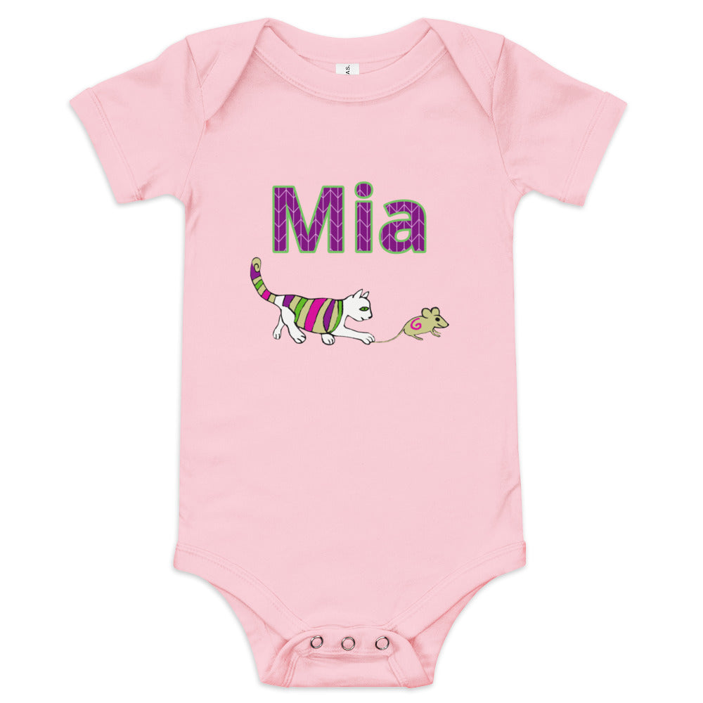 Mia Personalized Baby short sleeve one piece