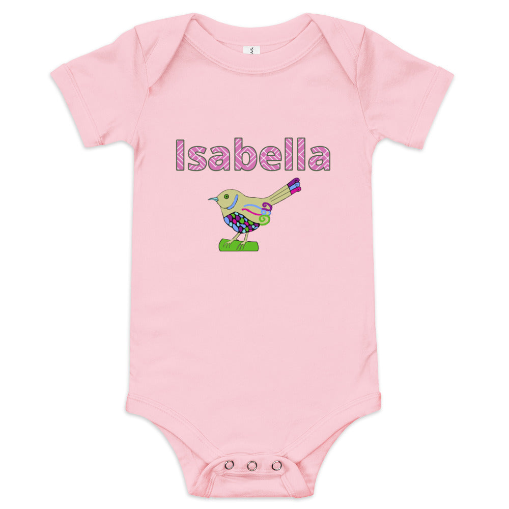 Isabella Personalized Baby short sleeve one piece