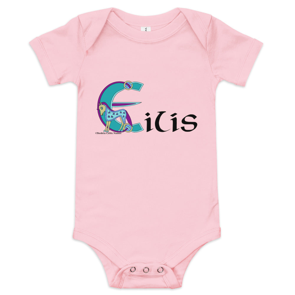 Eilís (Elizabeth)  - Personalized baby short sleeve one piece with Irish name Eilís