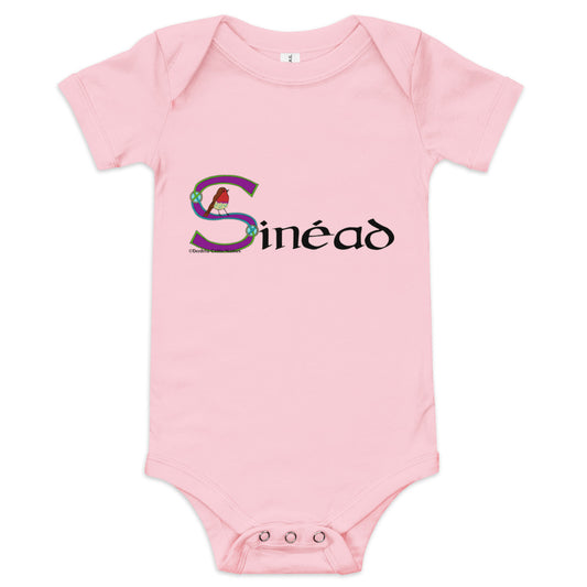 Sinéad (Jane) - Personalized baby short sleeve one piece with Irish name Sinéad