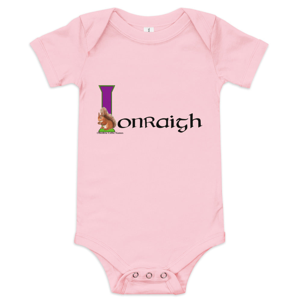 Ionraigh (Zara) - Personalized baby short sleeve one piece with Irish name Ionraigh