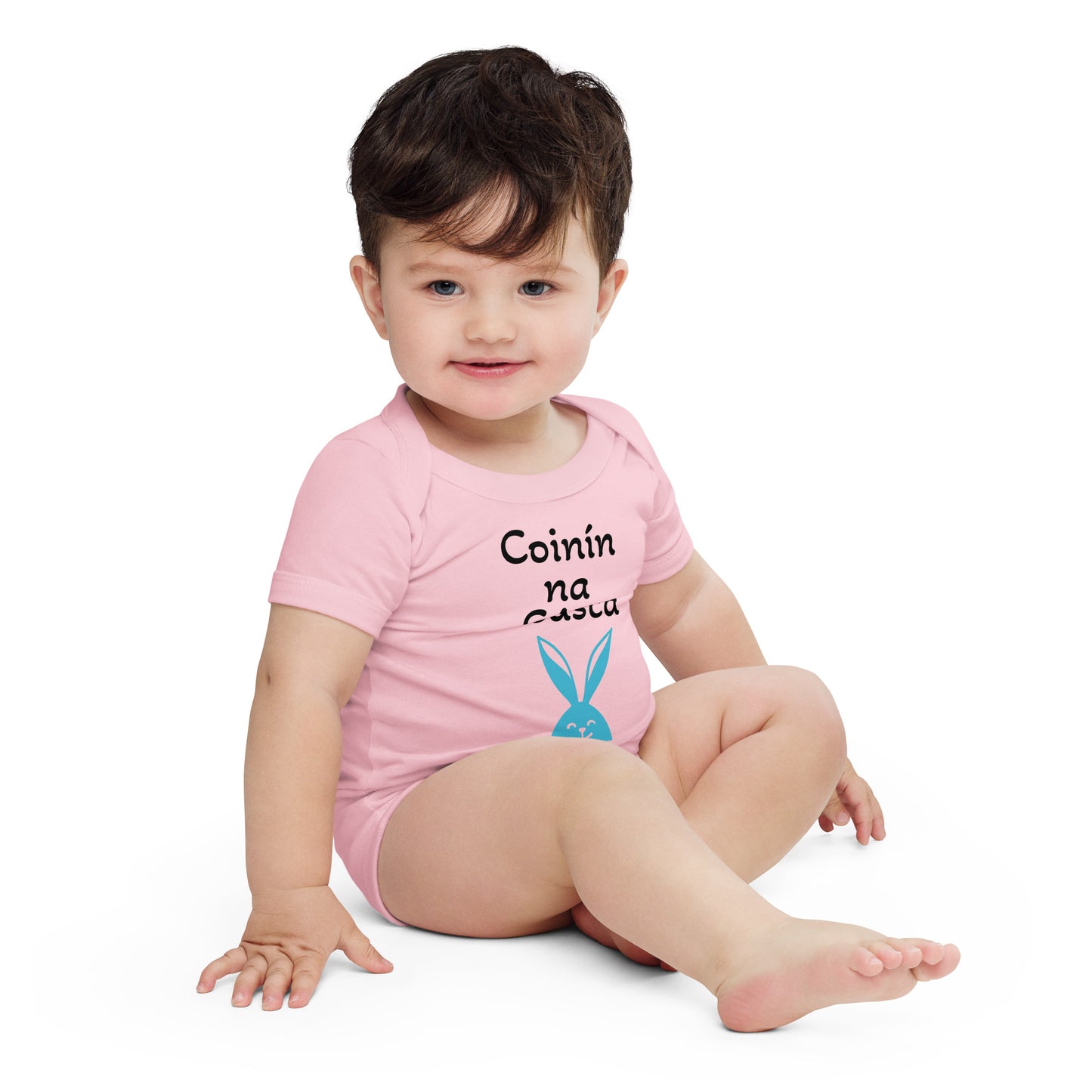 Coinín na Cásca (Easter Bunny) - Irish Language Easter Baby Short Sleeve One Piece