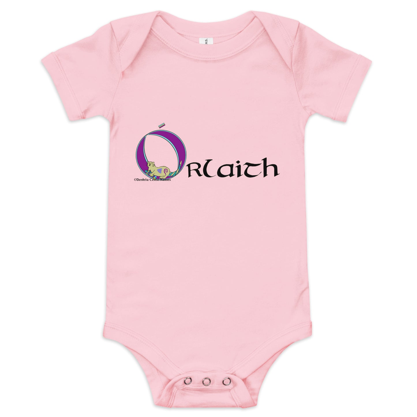 Órlaith (Orla) - Personalized Baby Short Sleeve One Piece with Irish Name Órlaith