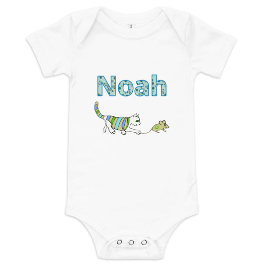 Noah Personalized Baby short sleeve one piece