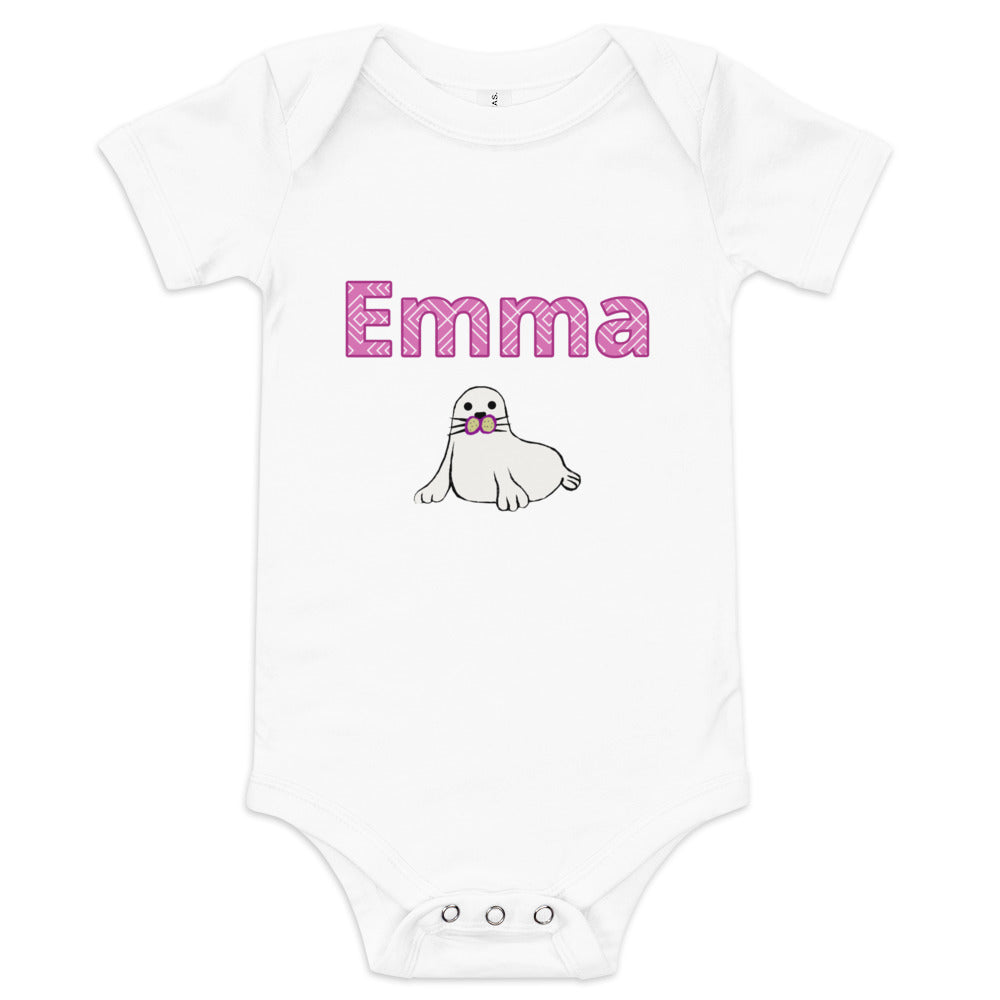 Emma Personalized Baby short sleeve one piece