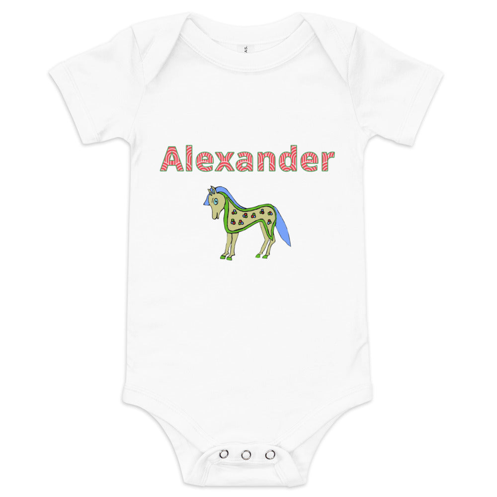 Alexander Personalized Baby short sleeve one piece