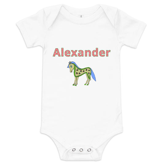 Alexander Personalized Baby short sleeve one piece