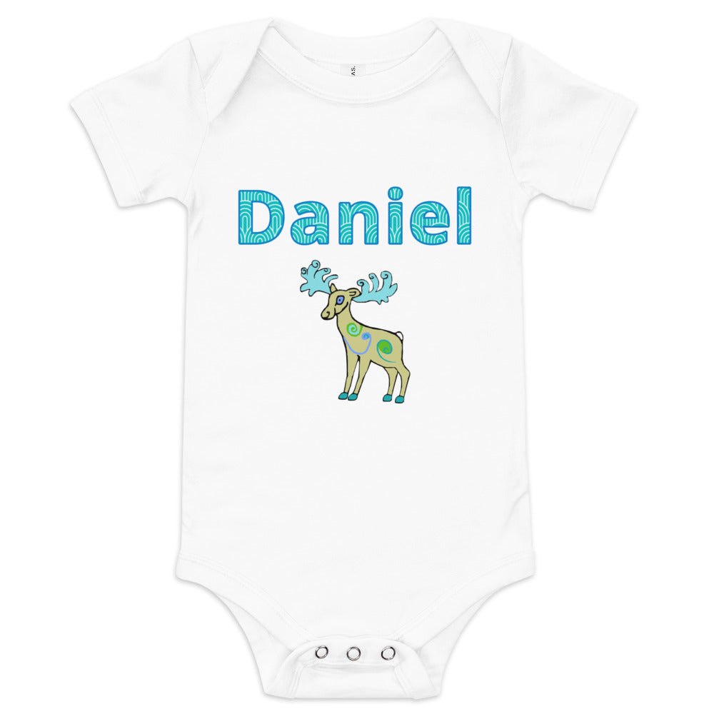 Daniel Personalized Baby short sleeve one piece