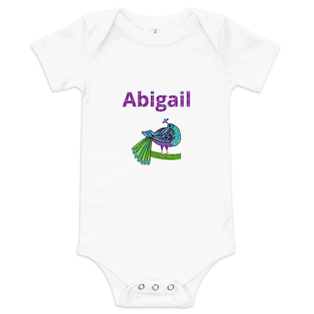 Abigail Personalized Baby short sleeve one piece