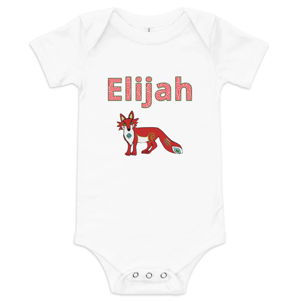 Elijah Personalized Baby short sleeve one piece