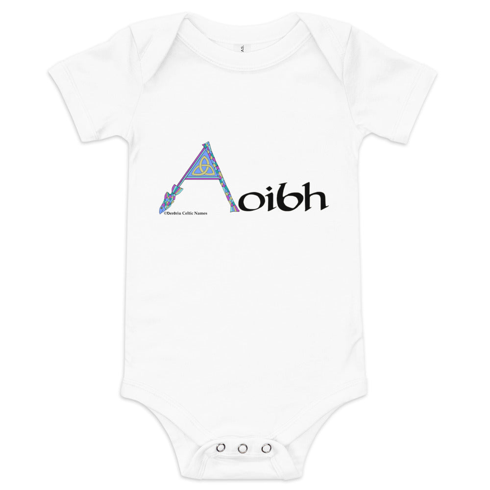 Aoibh (Eve) - Personalized baby short sleeve one piece with Irish name Aoibh