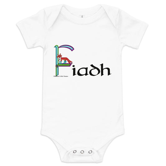 Fiadh - Personalized baby short sleeve one piece with Irish name Fiadh