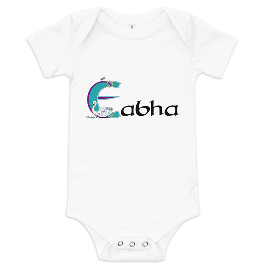 Éabha (Eva) - Personalized baby short sleeve one piece with Irish name Éabha