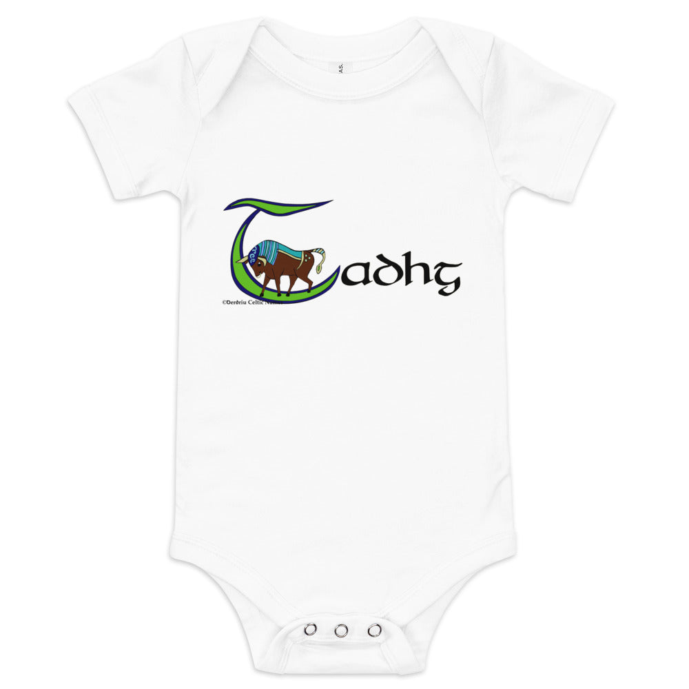 Tadhg (Timothy) - Personalized baby short sleeve one piece with Irish name Tadhg