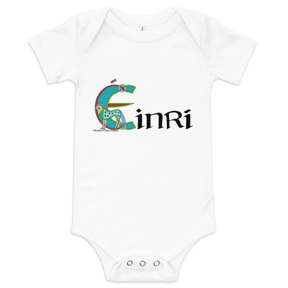 Éinrí (Henry) - Personalized baby short sleeve one piece with Irish name Éinrí