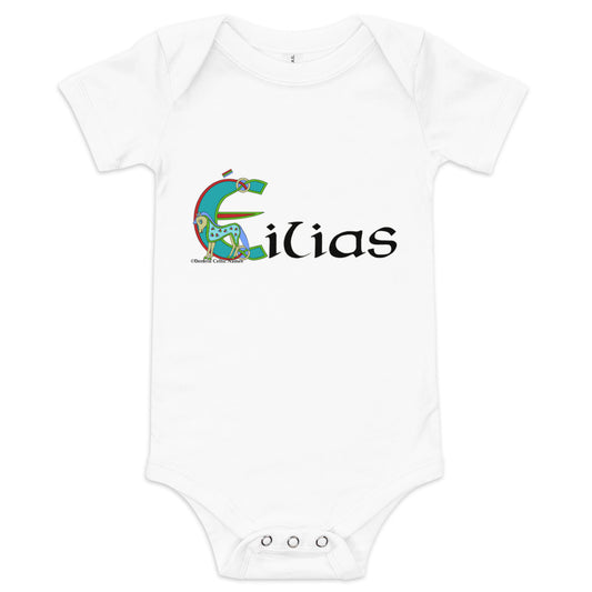 Éilias (Elijah) - Personalized baby short sleeve one piece with Irish name Éilias