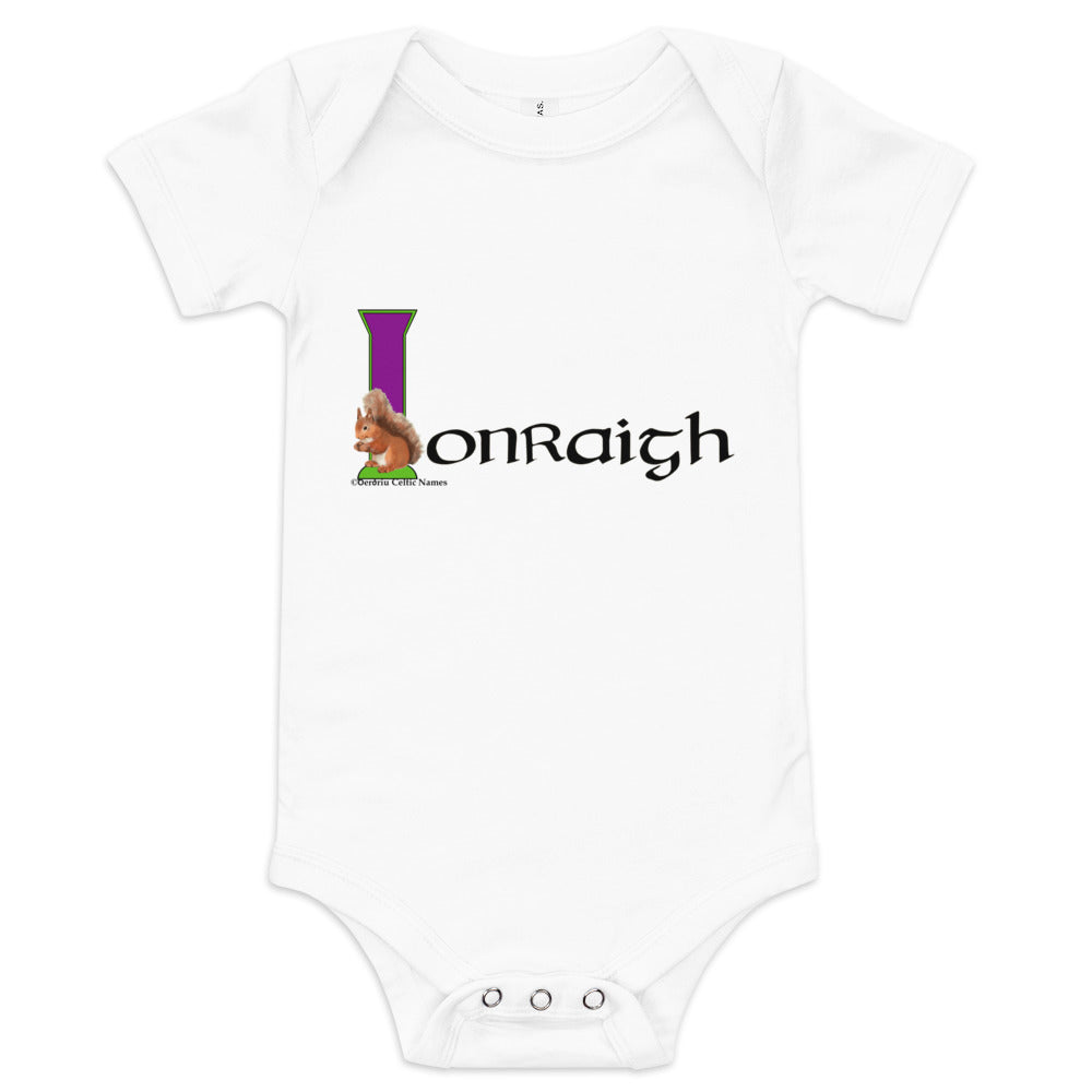 Ionraigh (Zara) - Personalized baby short sleeve one piece with Irish name Ionraigh