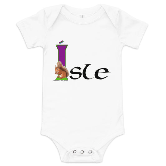 Ísle (Isla) - Personalized baby short sleeve one piece with Irish name Ísle