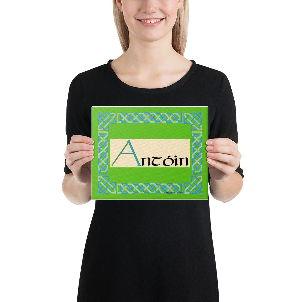 Antóin (Anthony) - Personalized Canvas Poster with Irish name Antóin