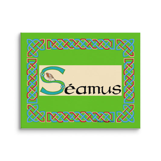 Séamus (Jake) - Personalized Canvas Poster with Irish name Séamus