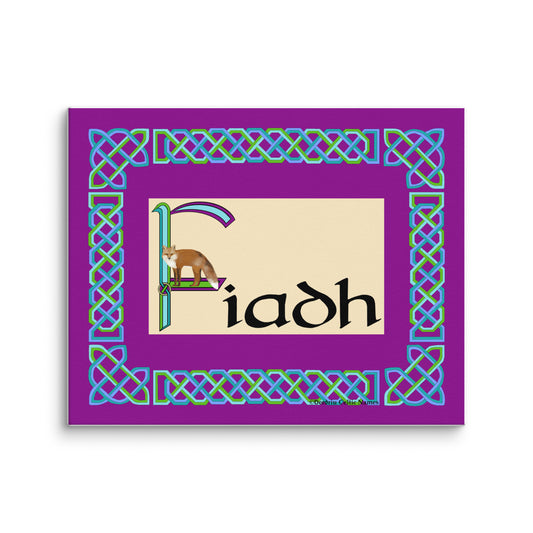 Fiadh - Personalized Canvas Poster with Irish name Fiadh