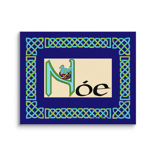 Nóe (Noah) - Personalized Canvas Poster with Irish name Nóe