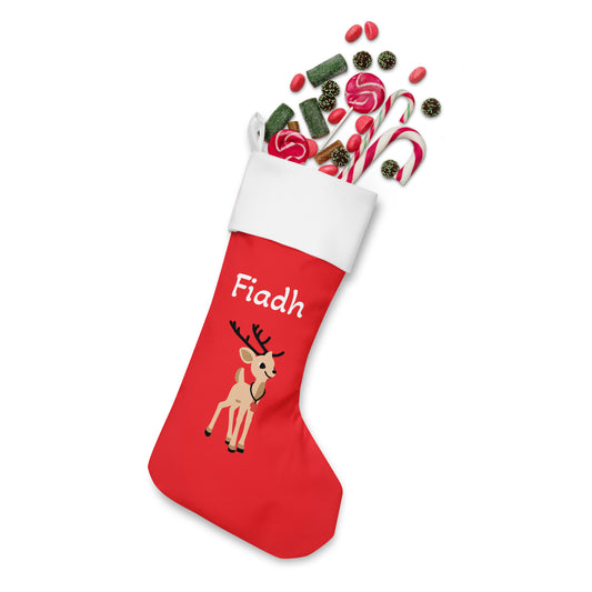 Fiadh - Personalized Christmas stocking with Irish name Fiadh (Free Shipping)