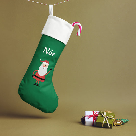 Nóe (Noah)- Personalized Christmas stocking with Irish name Nóe (Free Shipping)