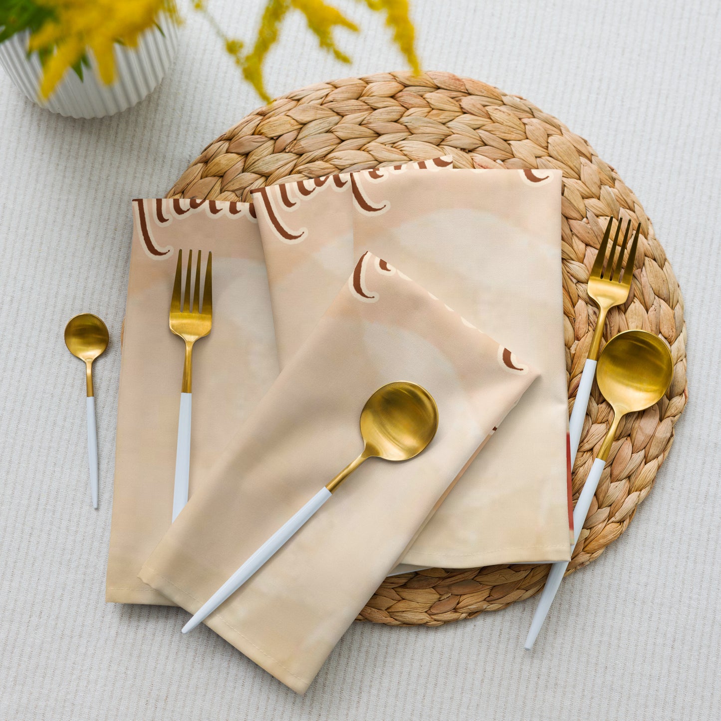 Lá Altaithe Sona (Happy Thanksgiving) Irish Language Cloth Napkin Set