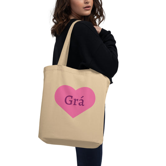 Grá (Love) Irish Language Personalized Eco Tote Bag