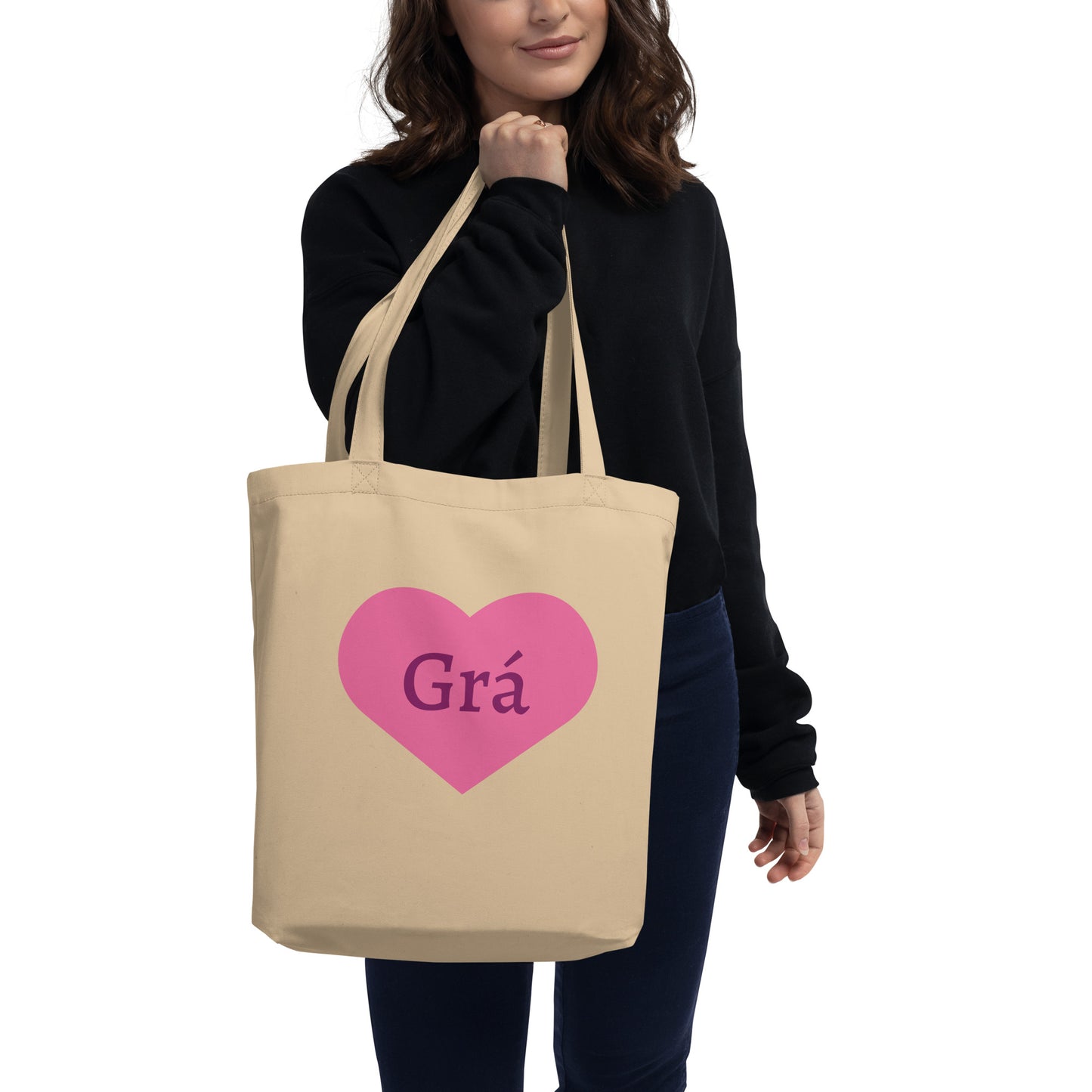 Grá (Love) Irish Language Personalized Eco Tote Bag