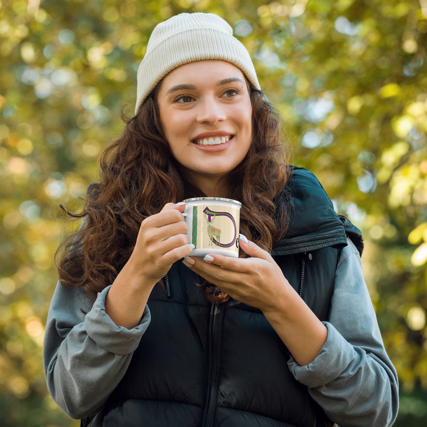 Deirdre - Personalized Enamel Mug with Irish name Deirdre