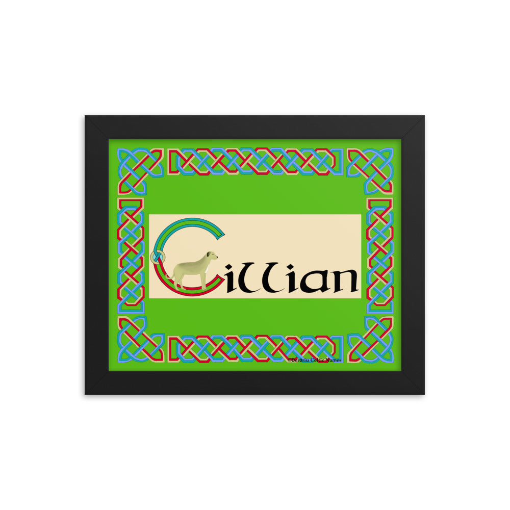 Cillian (Killian) - Personalized framed poster with Irish name Cillian