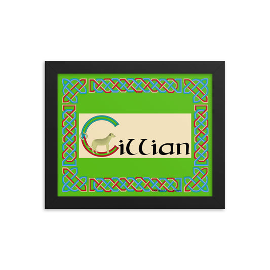 Cillian (Killian) - Personalized framed poster with Irish name Cillian