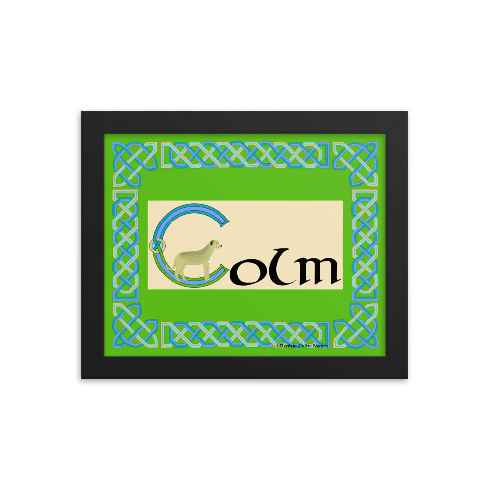 Colm (Jonah) - Personalized framed poster with Irish name Colm