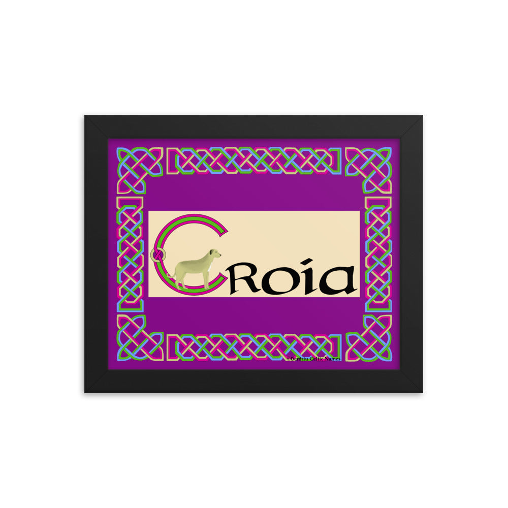 Croía (Cerys) - Personalized framed poster with Irish name Croía