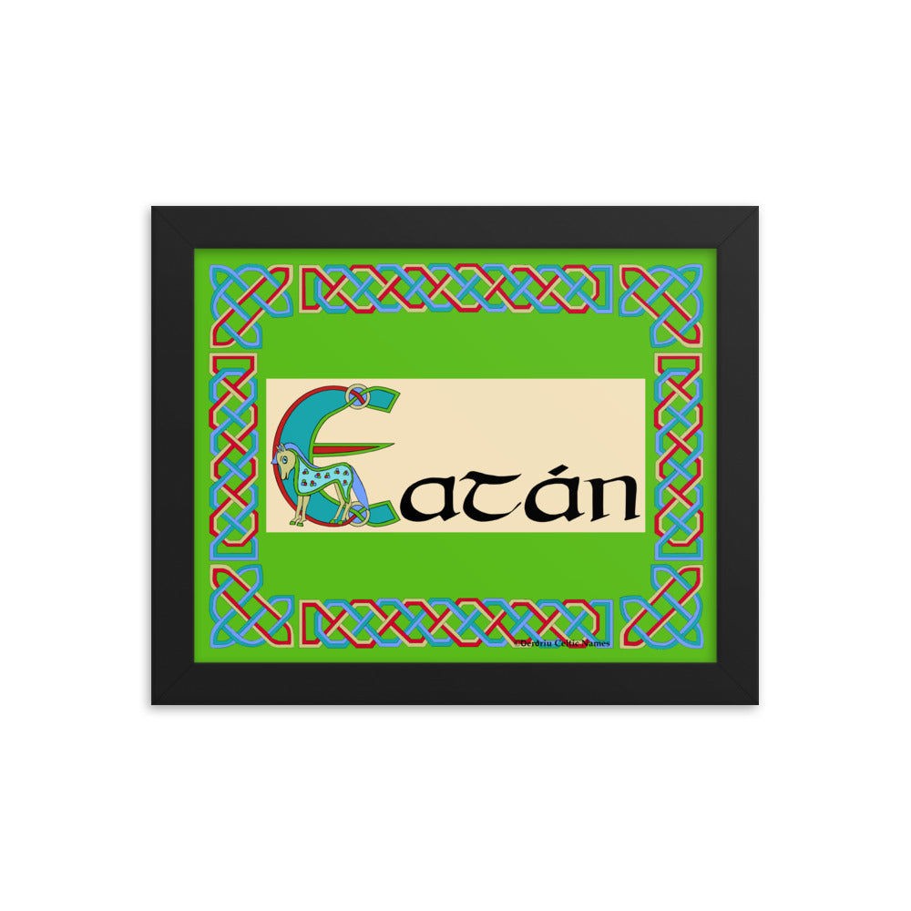 Eatán (Ethan) - Personalized framed poster with Irish name Eatán