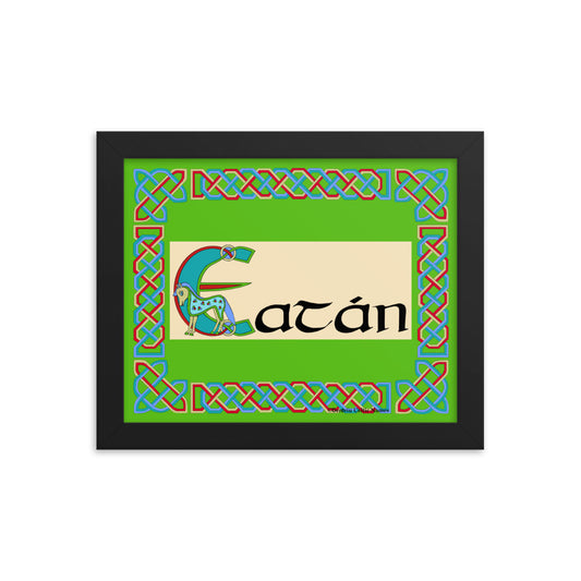 Eatán (Ethan) - Personalized framed poster with Irish name Eatán