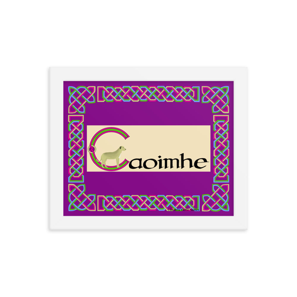 Caoimhe (Keeva) - Personalized framed poster with Irish name Caoimhe