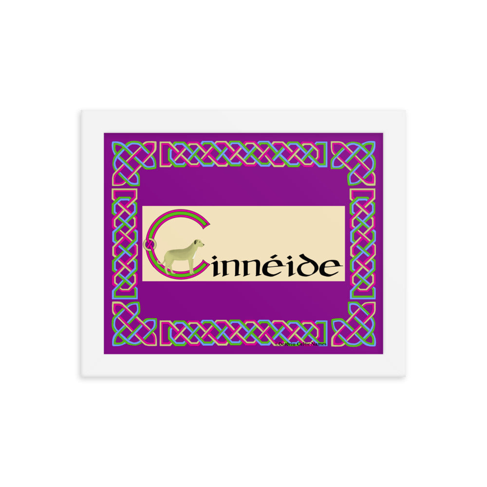 Cinnéide (Kennedy) - Personalized framed poster with Irish name Cinnéide