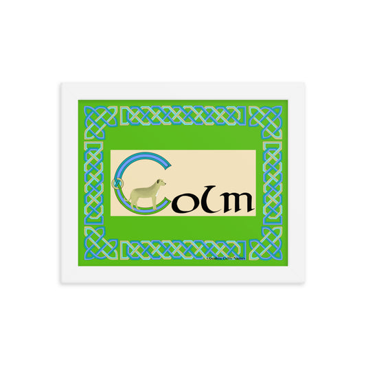 Colm (Jonah) - Personalized framed poster with Irish name Colm