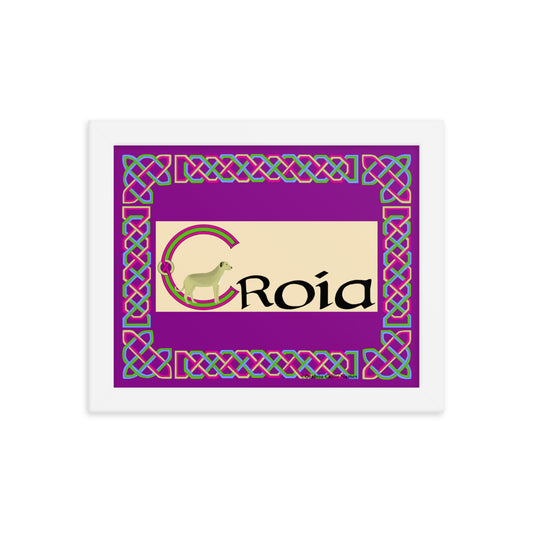 Croía (Cerys) - Personalized framed poster with Irish name Croía