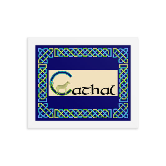 Cathal (Charles) - Personalized framed poster with Irish name Cathal