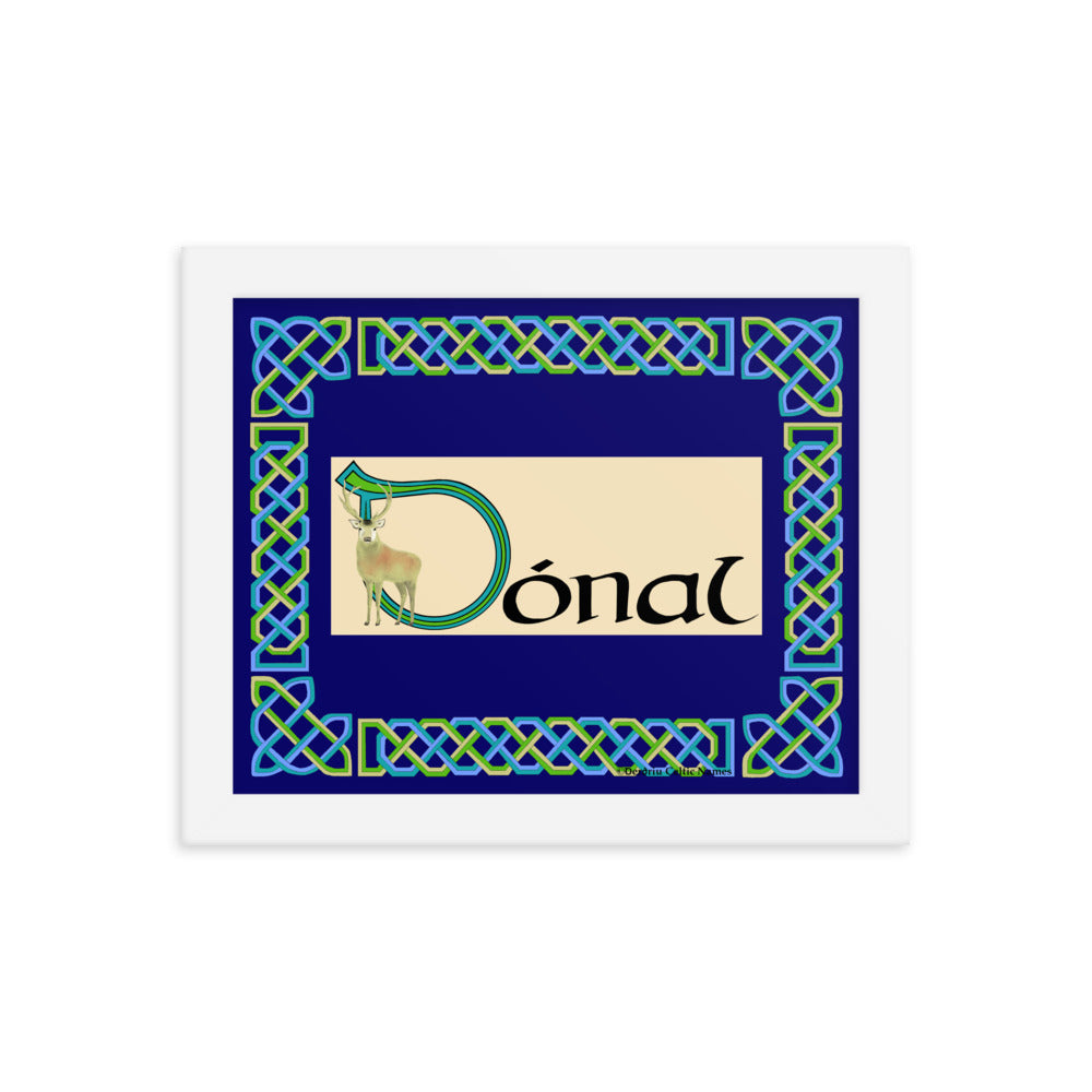 Dónal (Daniel) - Personalized framed poster with Irish name Dónal