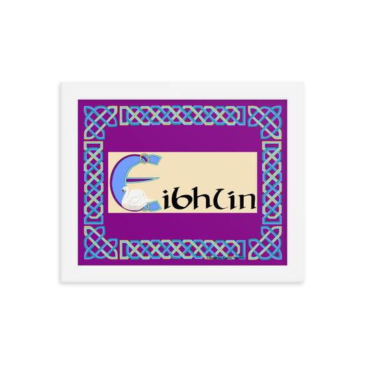 Eibhlín (Evelyn) - Personalized framed poster with Irish name Eibhlín