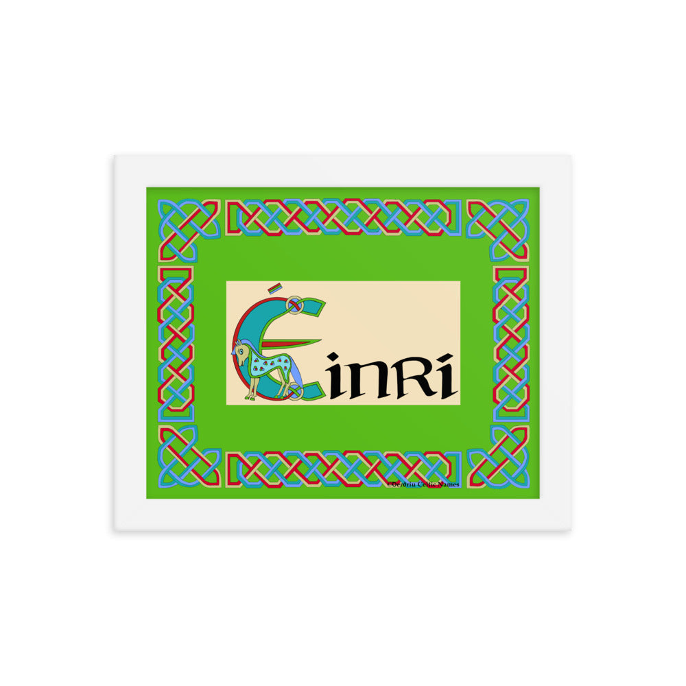 Éinrí (Henry) - Personalized framed poster with Irish name Éinrí