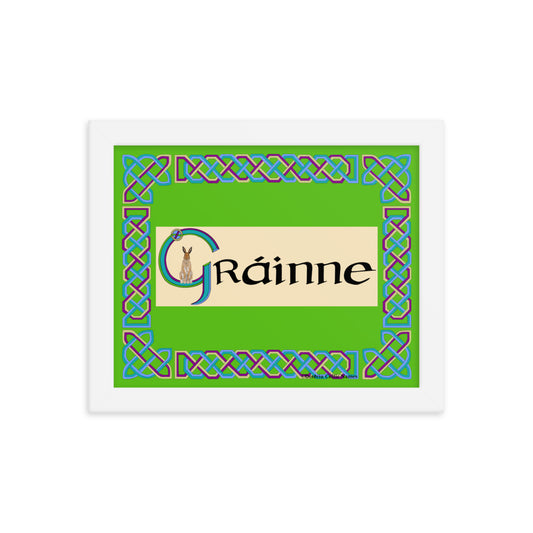 Gráinne (Grace) - Personalized framed poster with Irish name Gráinne